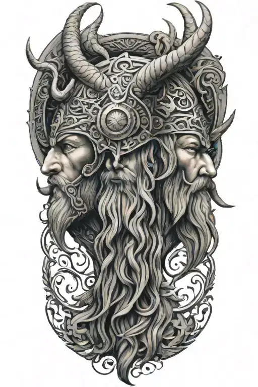 desgin bold and detailed colour Norse mythology-inspired forearm tattoo  tattoo design idea
