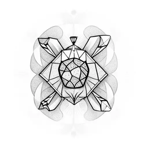 diamond and ladybug tattoo design idea