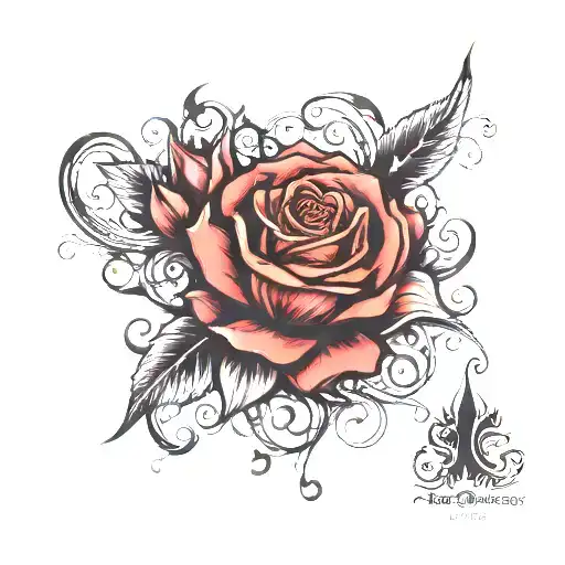 dark romance tattoo design idea