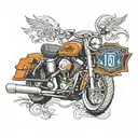 harley davidson bar and shield tattoo design idea