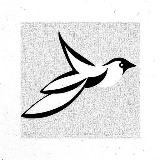 four robins flying tattoo design idea