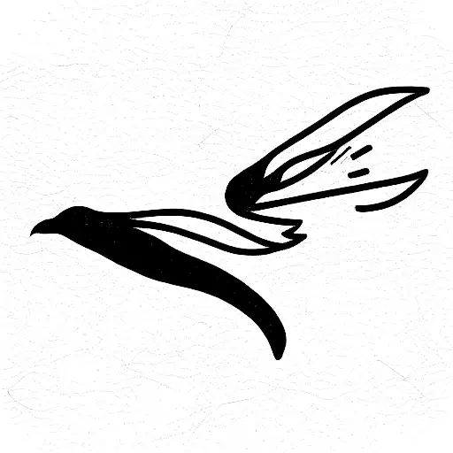 four birds flying tattoo design idea