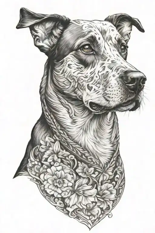 dog breed tattoo design idea