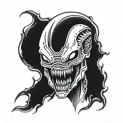 flash xenomorph Alien tattoo design idea