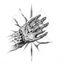 Skeleton Hand tattoo design idea