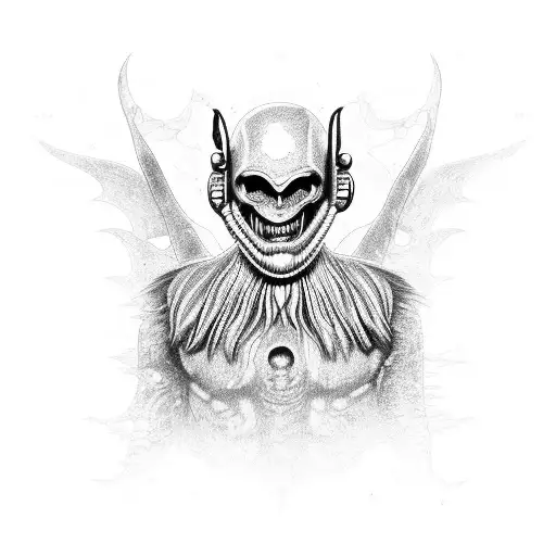 space, aliens, lucifer,666 tattoo design idea