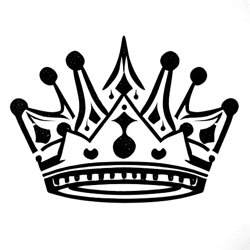 Queen's Crown with wine tattoo design idea