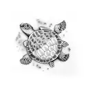 Ocean with turtle tattoo design idea