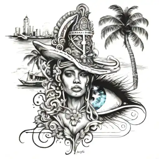 something to do with the Dominican Republic and its culture and about my mother tattoo design idea