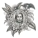 something to do with the Dominican Republic and its culture and about my mother tattoo design idea