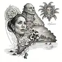 something to do with the Dominican Republic and its culture and about my mother tattoo design idea