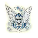 Angel and devil tattoo design idea