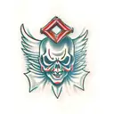 Angel and devil tattoo design idea