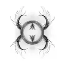 Infinity Symbol with feathers tattoo design idea