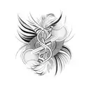 Infinity Symbol with feathers tattoo design idea