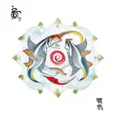 pisces symbol, sign and name rekha and suma in hindi on arm band tattoo design idea