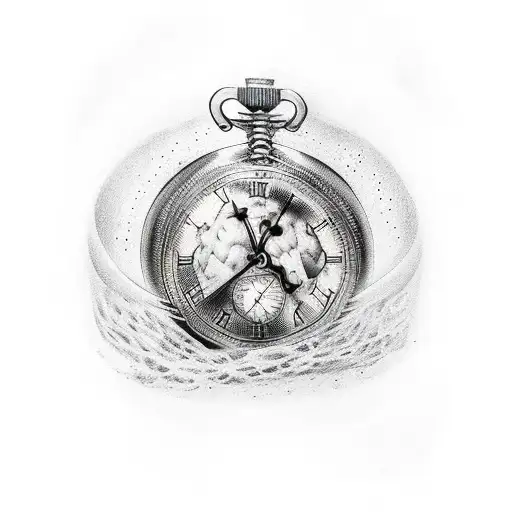 father time with pain but hope and positive  tattoo design idea