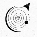 Solar system , minimalism tattoo design idea