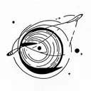 Solar system , minimalism tattoo design idea