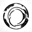 Solar system , minimalism tattoo design idea