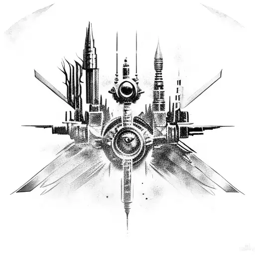 Tattoo using games bioshock, far cry, borderlands 3, assassin's creed, metro exodus, fallout, skyrim tattoo design idea