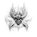 sleeve tattoo using games bioshock, far cry, borderlands 3, assassin's creed, metro exodus, fallout, skyrim tattoo design idea