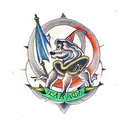 arma medieval tattoo design idea