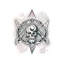 arma medieval tattoo design idea