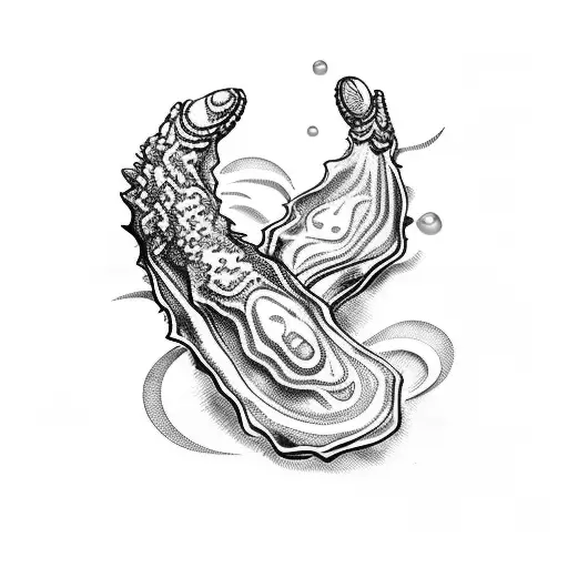 oyster with a pearl tattoo design idea