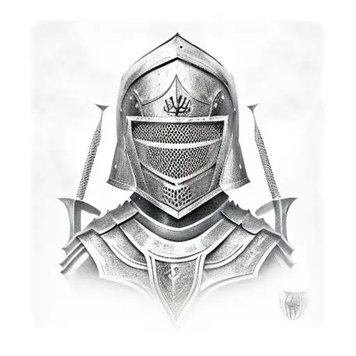 Sir Gawain Knight full body armor tattoo design idea