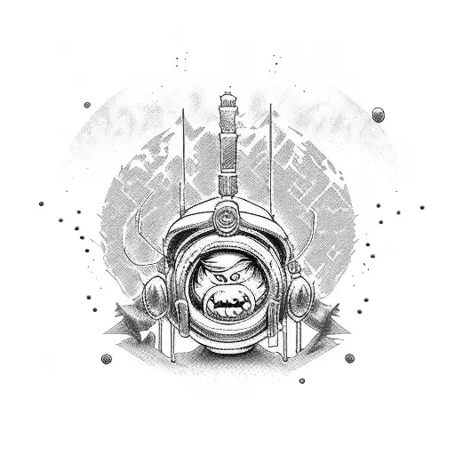 adventure time in Rick and Morty style  tattoo design idea