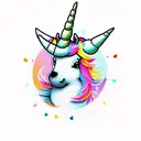 chubby unicorn tattoo design idea