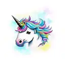 chubby unicorn tattoo design idea