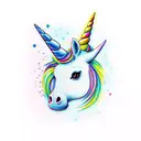 chubby unicorn tattoo design idea