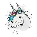 chubby unicorn tattoo design idea