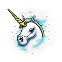 chubby unicorn tattoo design idea