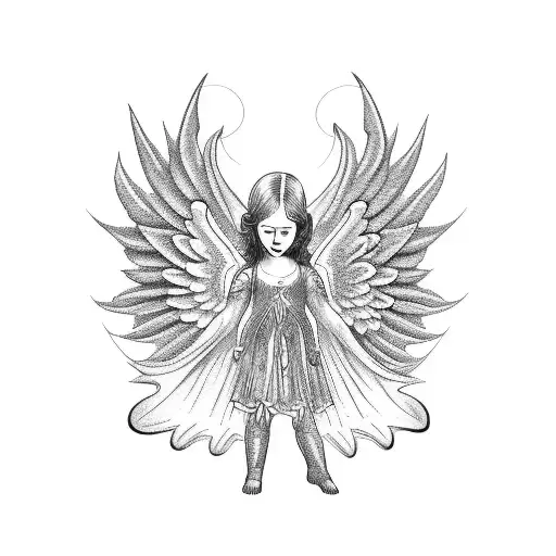 gothic angel tattoo designs