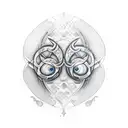 Gemini virgo tattoo design idea