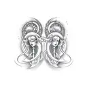 Gemini virgo tattoo design idea