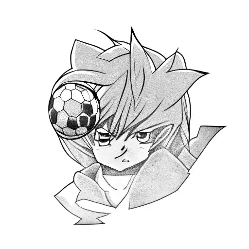 Anime character from Inazuma Eleven with a football tattoo design idea