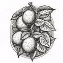 lemon tree tattoo design idea
