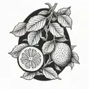 lemon tree tattoo design idea