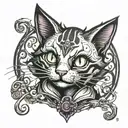 Alice madness returns chesire cat  tattoo design idea