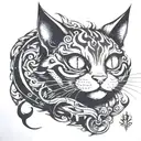 Alice madness returns chesire cat  tattoo design idea
