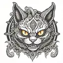 Alice madness returns chesire cat  tattoo design idea