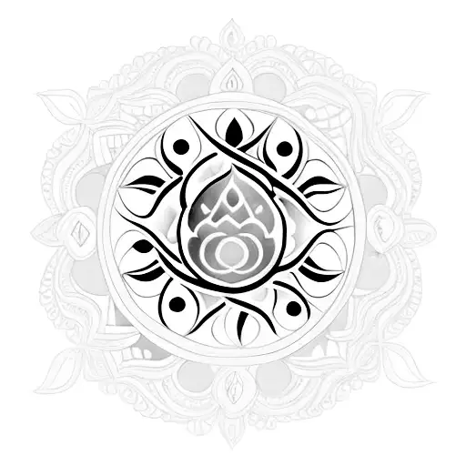 namaste balance  tattoo design idea