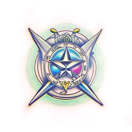 cyber sigilism tattoo design idea