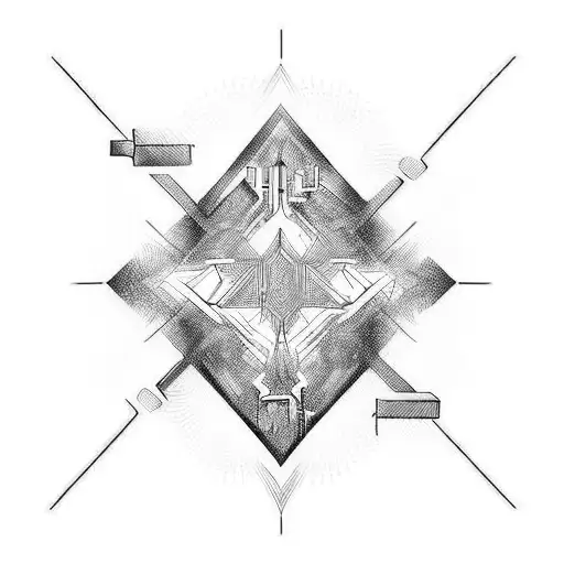 cyber sigilism tattoo design idea