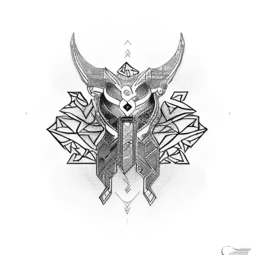 cyber sigilism, neo tribal, cyber tribal tattoo design idea
