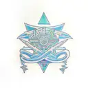 cyber sigilism tattoo design idea